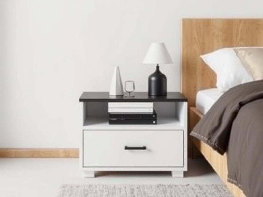Contemporary bedside table with clean lines