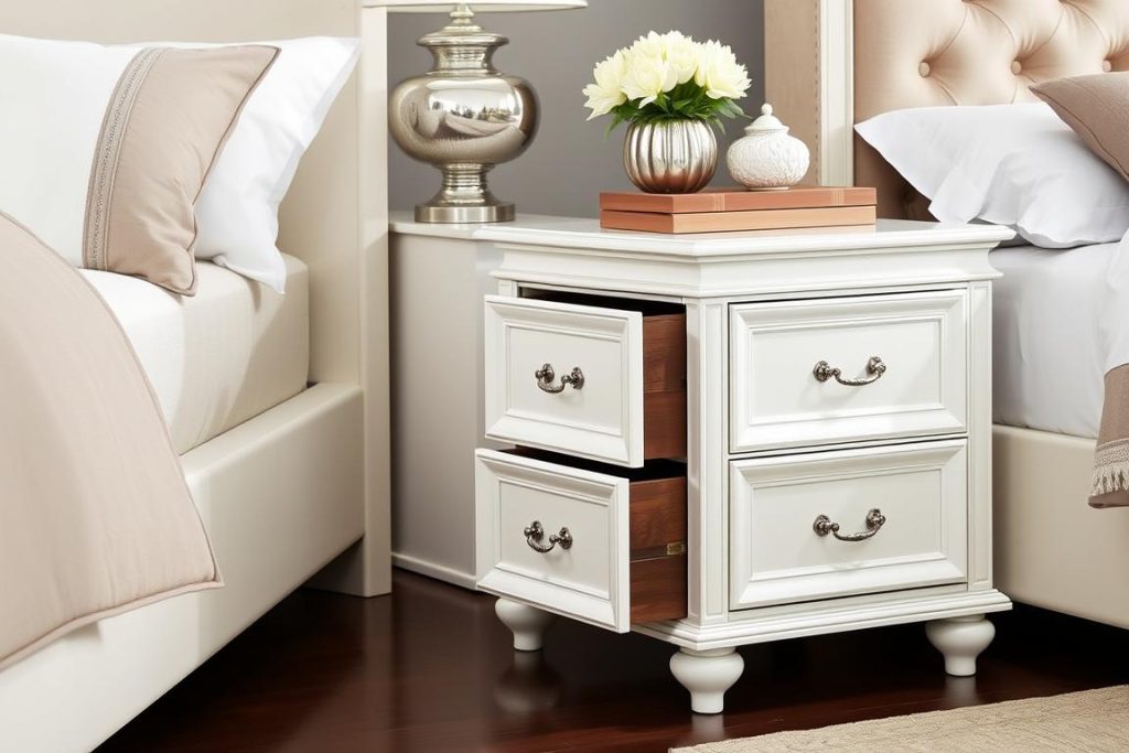 Elegant 3-drawer bedside table with ample storage